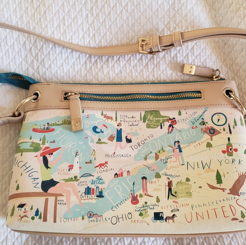Spartina crossbody purse Great Lakes version.